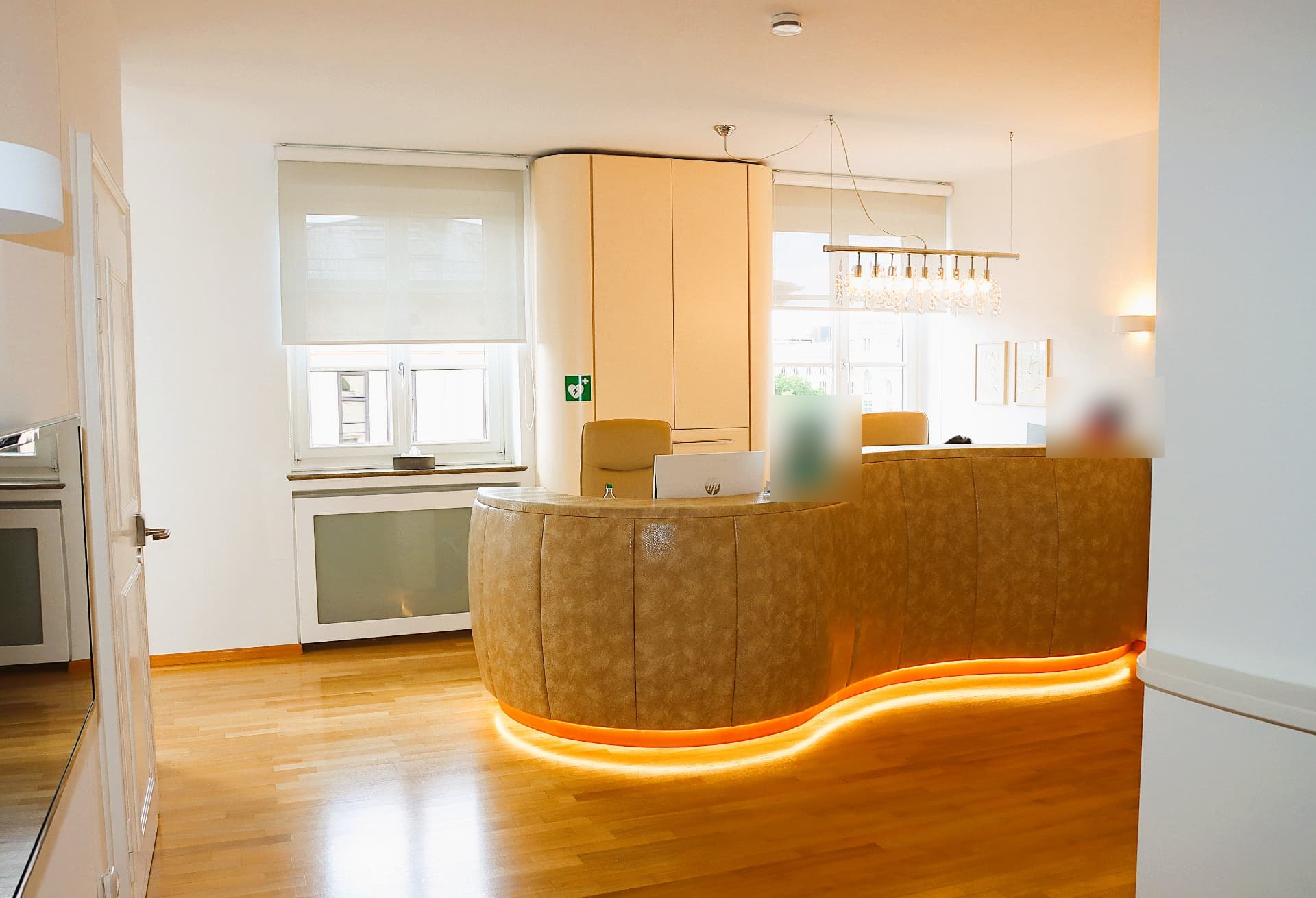 Empfangsbereich der Praxisklinik in der Münchner Innenstadt